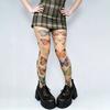 Y2k Butterfly Print Silk Stockings With Breathable Velvet For Girls Street Style Fashion