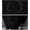 DIMANAF New 2026 Summer Women Plus Size Vintage Elegant Lady Long Dress Black Floral Jacquard Lace Loose Oversize Maxi Clothing