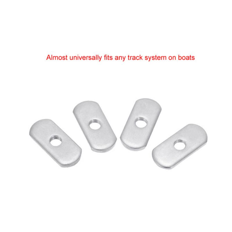 4Pcs M5/M6 Stainless Steel Kayak Canoe Sliding Nut Side Mount Slide Track Rail Silders Fishing Rod Pole Holder Mounting Nuts