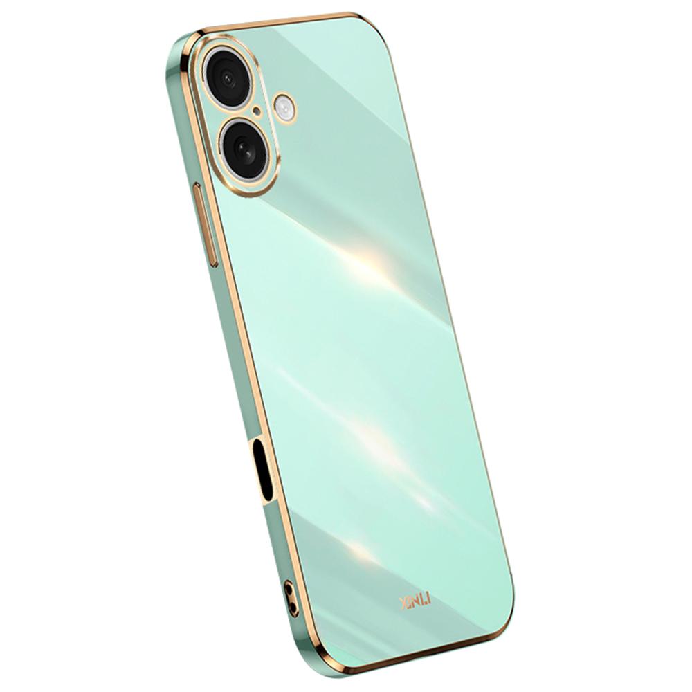 XINLI For iPhone 16 Case TPU Phone Cover with Electroplating Frame