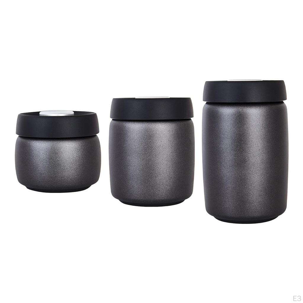 Airtight Coffee Jar Multipurpose Vacuum Seal Container for Rice Cookies Nuts 400ml 9.5x9.5cm