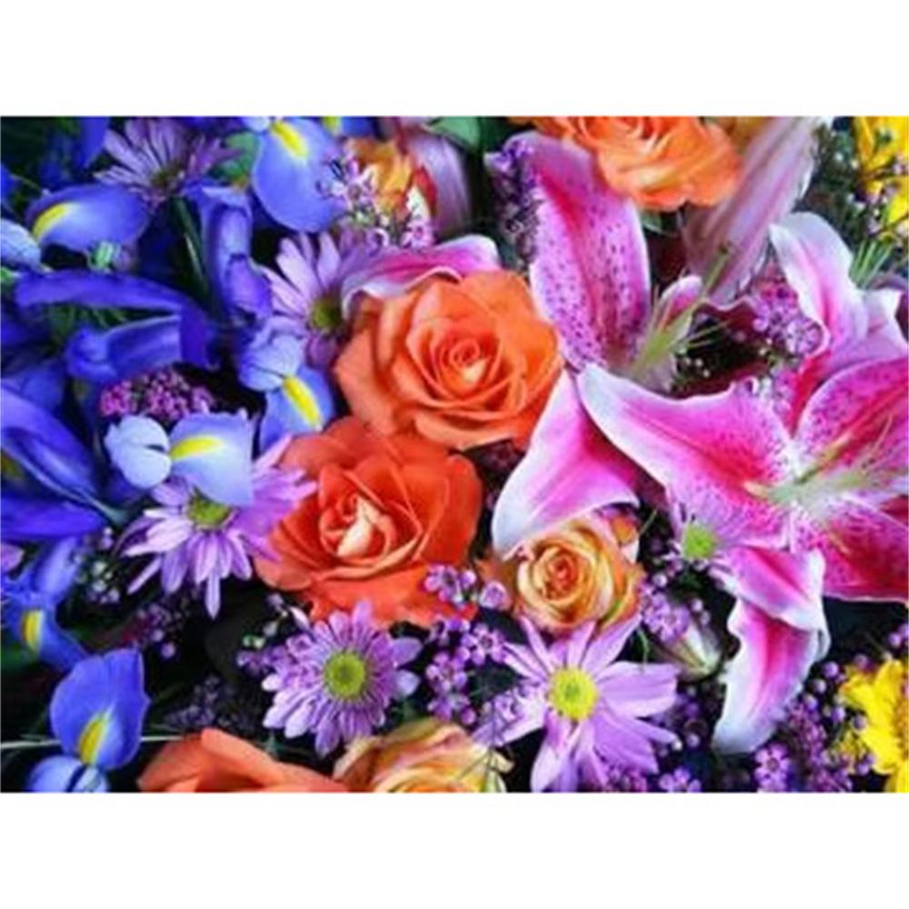 DIY Diamond Painting Flowers Cross Stitch Kit Mosaic Art Diamond Painting Full Circle Diamond Home Decoration