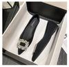 New Women Flat Shoes Beautiful Crystal Casual Pointed Toe Boat Shoes Slip-on Loafers