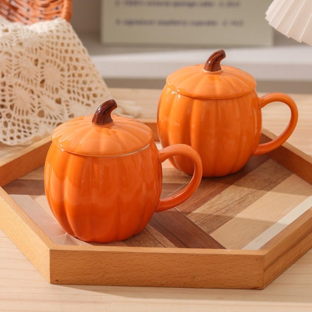 320ml Coffee Cup Dustproof Drink Mug Cute Ceramic Tea Cup Halloween Party