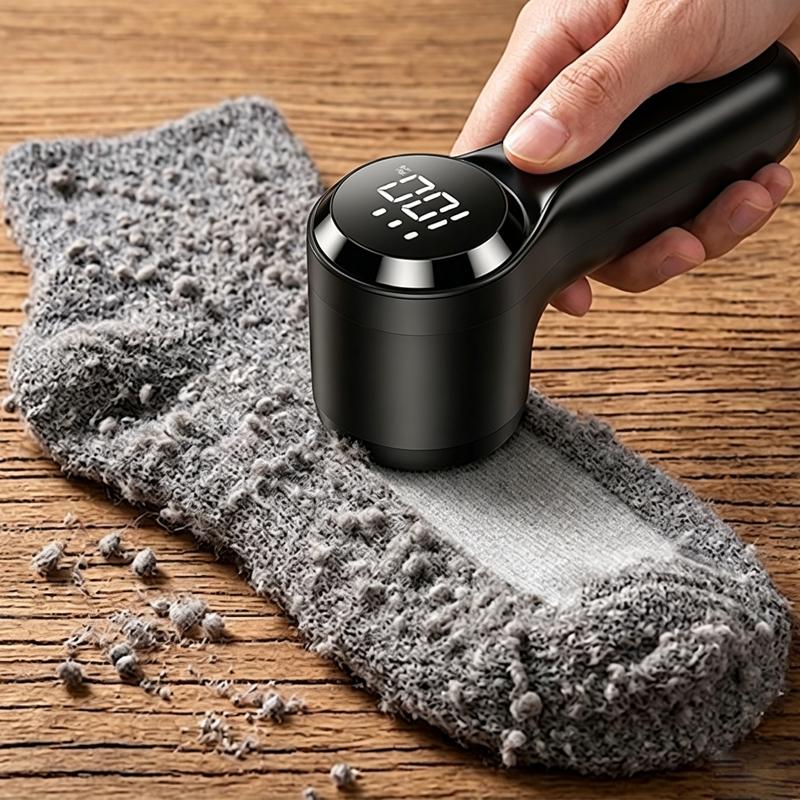 ortable Electric Hair Remover, USB Charge, Digital Display, Trimmer for Clothes & Bedding, Home & Travel