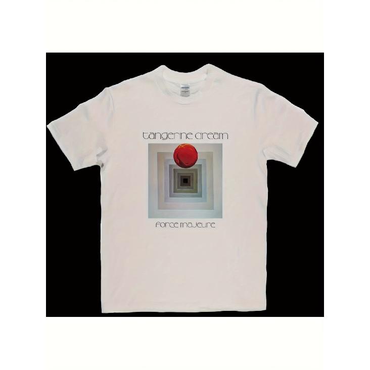 Men S Vintage Citrus Dream Force Field Shutdown Album T-Shirt - Rare Official Band Red Sphere Graphic Tee, Light Beige Retro Music Shirt, Suitable S белый
