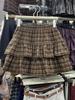 Japanese Y2k Cute Ruffled Plaid Skirt Punk Rock Subculture Cake Skirts Japanese Preppy Style Casual New 2025 Women Skirts