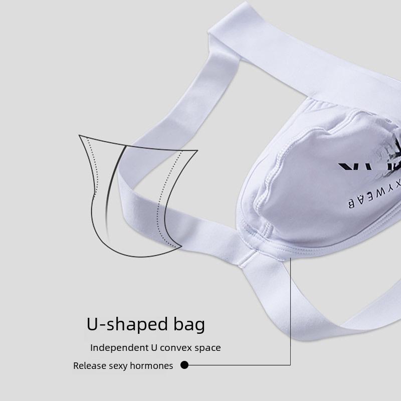 Men's Summer Cotton Sport Thong - Low-Waist, Hip-Lifting, Letter Design