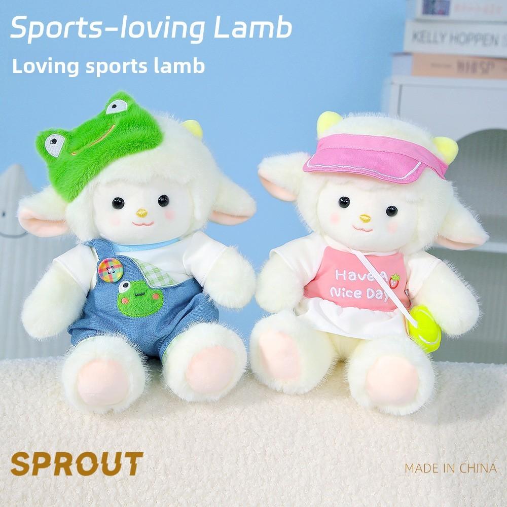 Plush Sheep Toy For Girls Gift Soft Polyester Plush With Sports Theme For Birthday Present