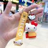 Creative Cartoon Teacup Kt Cat Keychain Hello Kitty Cute Pendant Schoolbag Pendant Girl Student Pendant