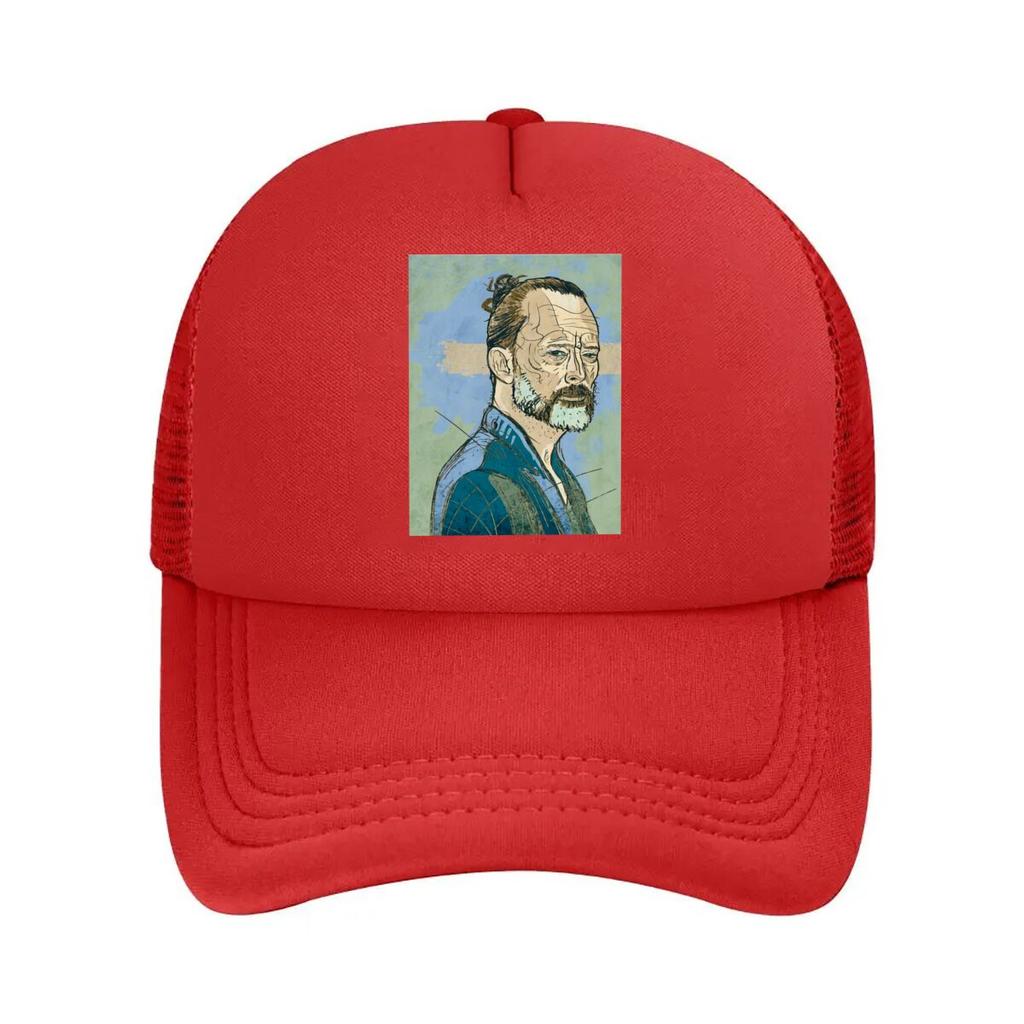 Samurai Portrait Art Graphic Mesh Baseball Cap Casual Hat Outdoor For Womens Unisex FeUnisex