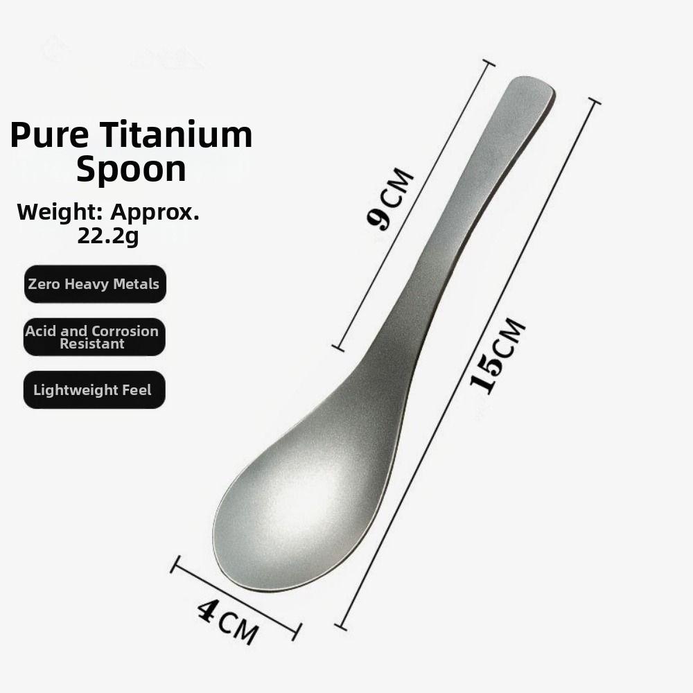 Thick Handle Outdoor Camping Tableware Lightweight Kids Long Handled Soup Spoon