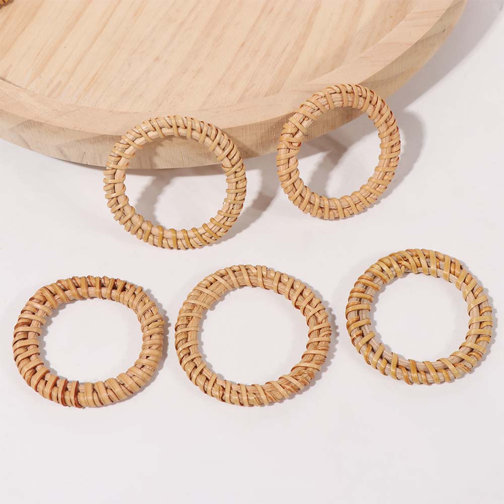 12Pcs Rustic Table Napkin Buckle Hand-woven Napkin Holder  Dinner Gathering