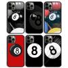 Billard Achterball Handyhülle Rückseite für iPhone 17 Air 16 15 14 13 11 12 Pro Max PlusS Hülle Coque