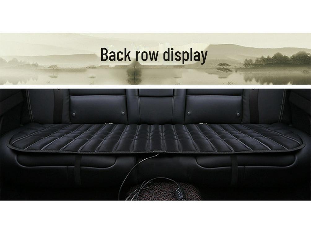 Pernă universală pentru scaun auto încălzită 12V cu spătar pentru iarnă