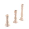 Vintage Craft Wood Unpainted For Party Home Wedding Classic Candle Holders Candlesticks Holders Candle Stand Candelabros