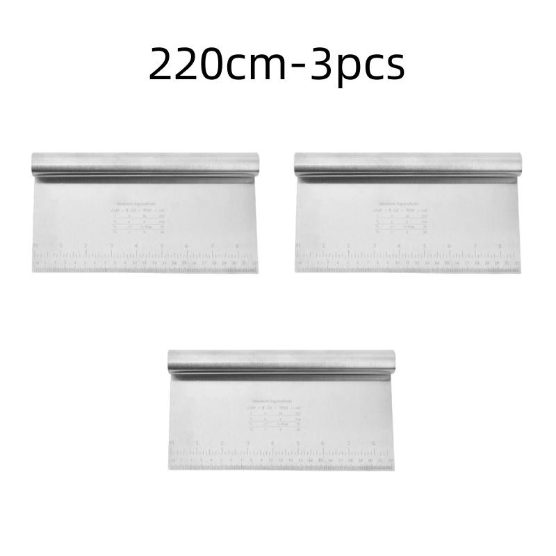 Coupe-pâte en acier inoxydable, couteau à nouilles, grattoir à gâteau avec échelle, grattoir à pâte, accessoires de cuisson