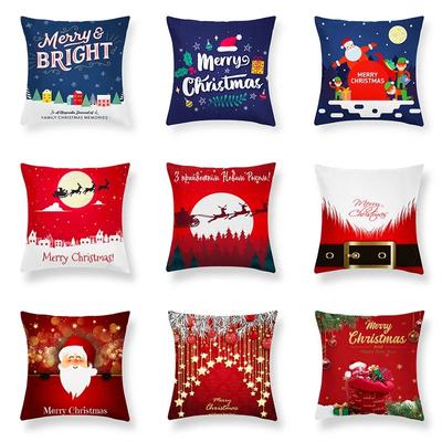 Christmas Themed Pillowcases Car Accessories Office Santa Claus Living Room Sofa Home Pillowcases