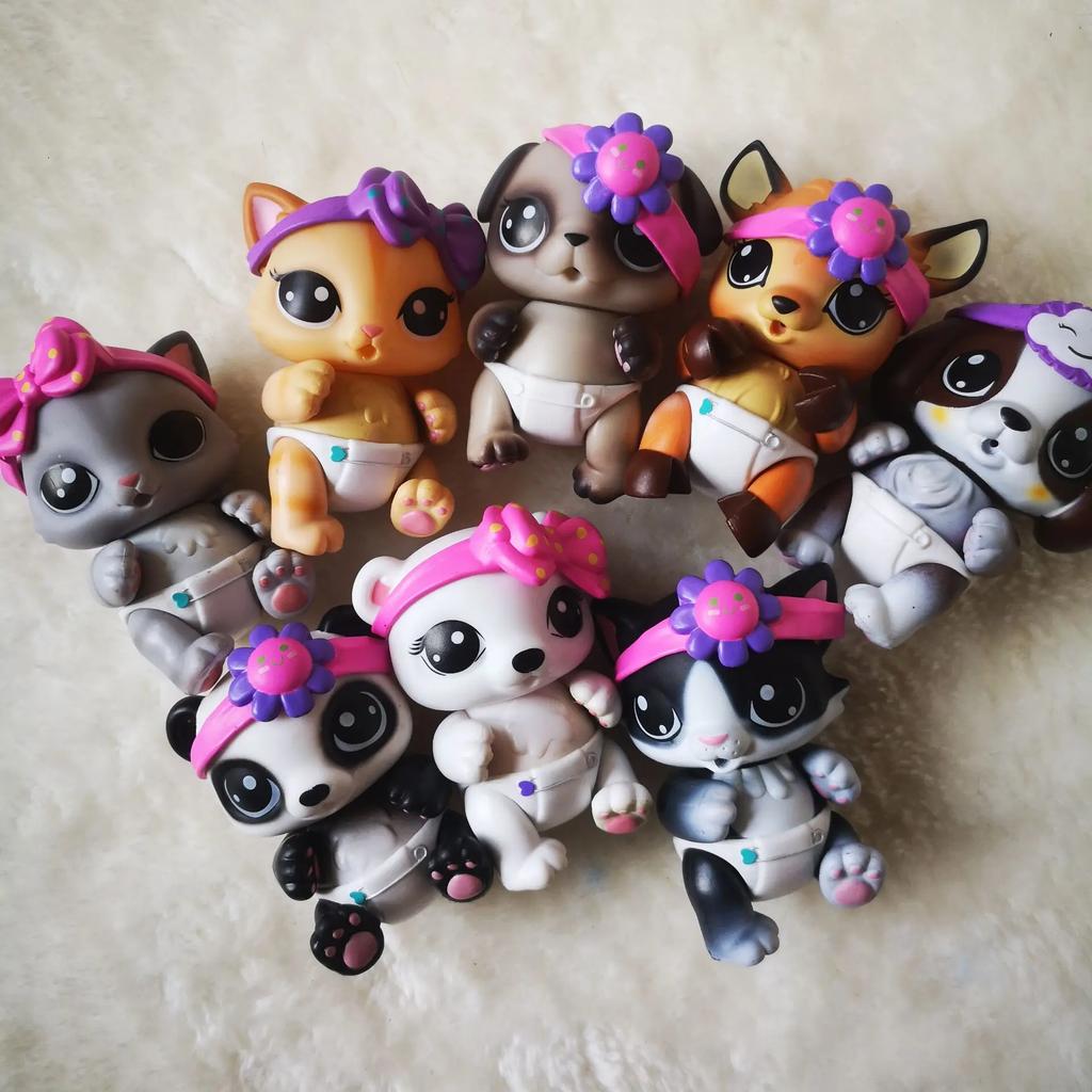 1 adet Orijinal Birçok sevimli oyuncak Sevimli Evcil Hayvan dükkanı hayvanı Sevimli küçük ayı evcil hayvan aksiyon figürü en küçük bebekler hediye kız oyuncağı