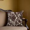 Black Lace Damask Square Jacquard Pillow Cover for Sofa Office Waist Cushion Cover Home Decorative Pillowcase