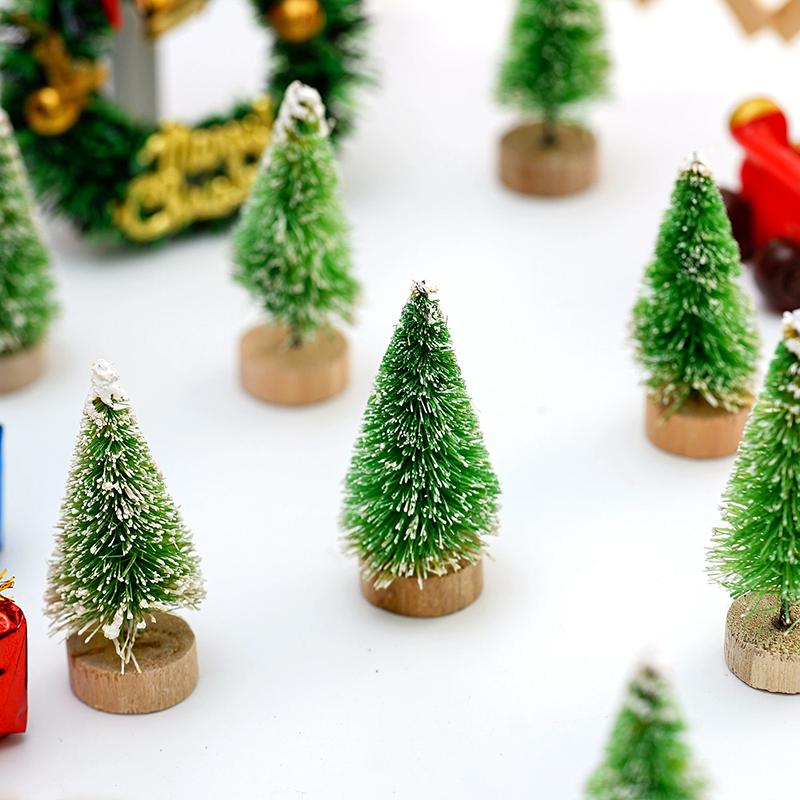 WTEMPO Mini Christmas Tree Home Office Store Desktop Christmas Tree Ornaments Festive Indoor Outdoor Christmas-themed Party Decorations