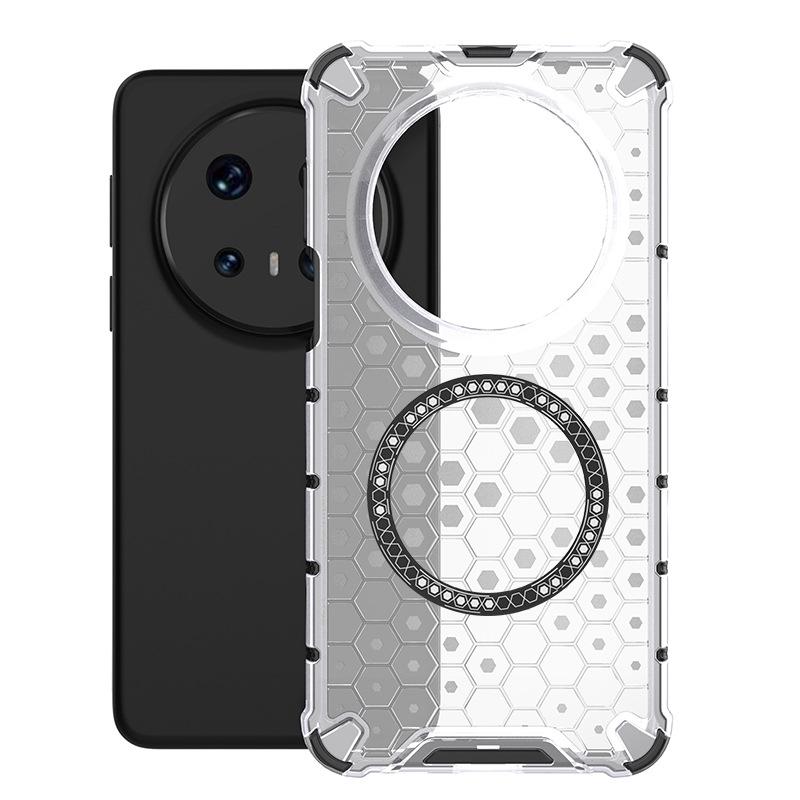 Applicable to Huawei mate70Pro honeycomb magnetic mobile phone case mate70 airbag nova13Pro protective case