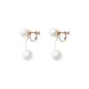 Double Pearl Earrings (for Both Ears)
