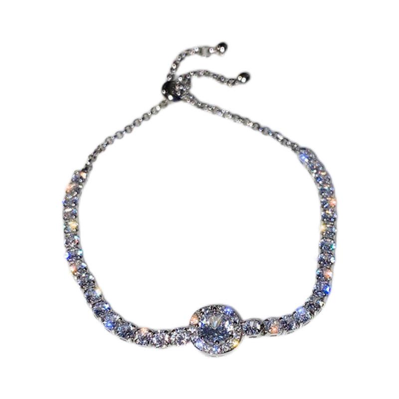 New 2023 Elegant Moissanite Diamond Bracelet for Women - Cold Style Niche Design