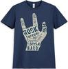 Rock Forever T-Shirt Rock and Roll Hand Sign Graphic Retro Music Tee