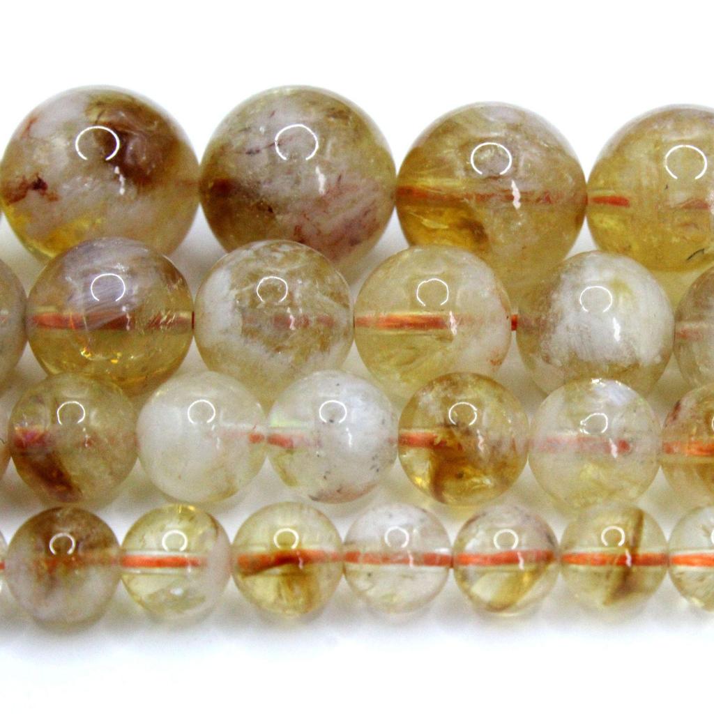 Citrine Crystal Beads for DIY Jewelry & Bracelets - Semi-Finished Materials