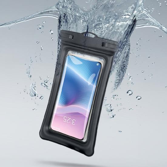 Waterproof Phone Pouch with Detachable Lanyard Transparent Floating Cell Phone Dry Bag Case Protector Beach Kayak Cruise Travel Essentials