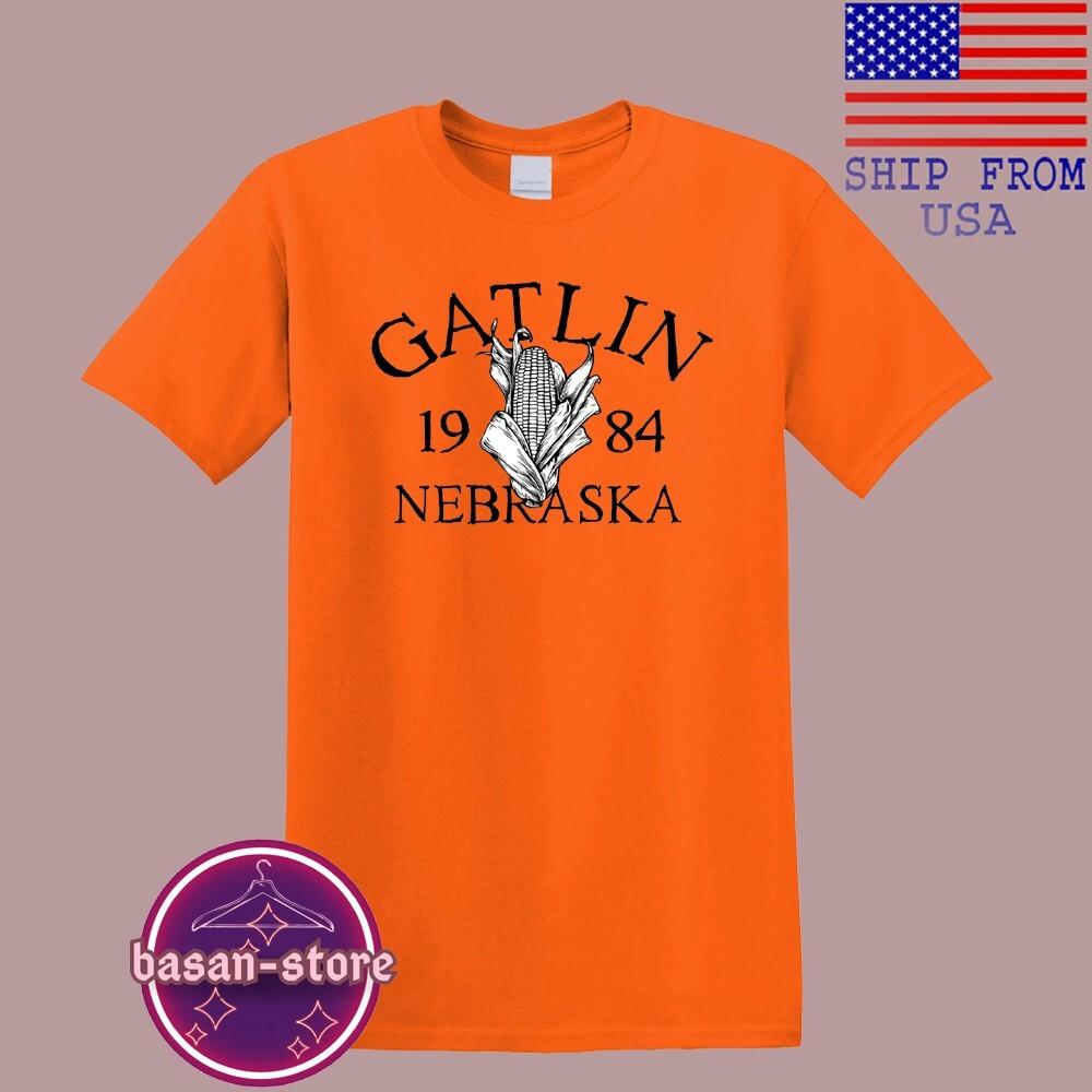 

Gatlin Nebraska Children of the Corn Men#039;s Orange Size S5XL Unisex T-Shirt XXXL