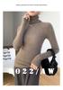 Women's Slim-Fit Ribbed Cashmere Sweater - Solid Color, High-Neck, Knitted Top for Autumn/Winter