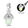 Fits Genuine Copper Charm Bead Luminous Firefly Charm For Women Beautiful DoItYourself Birthday Jewellery Gift
