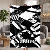 SANTOS Custom Flannel Blankets Soft Warm Cozy Throws for Home Decor Holiday Gifts