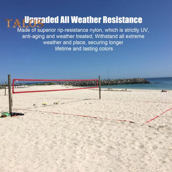 26.3' X 52.6' Beach Volleyball Lines for Sand 2.5inch Wide Boundary Lines with Sand Bag for Outdoor Sand Backyard Grass