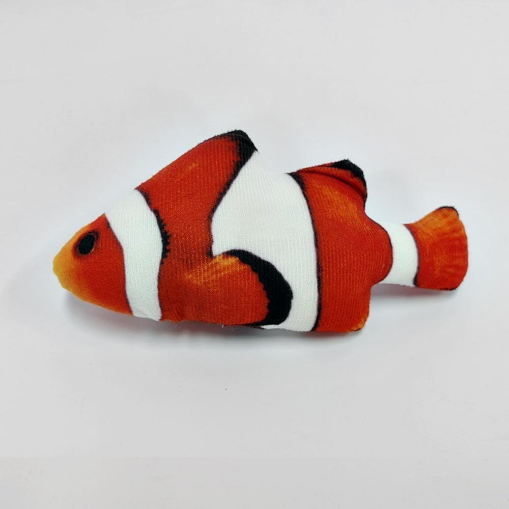 3D Fish Shaped Simulation Interactive Cat Toy Soft Plush Interactive Chew Toy for Cats Funny Teasing Doll Pet Supplies