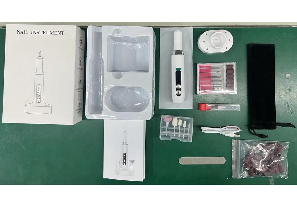 Portable Rechargeable Nail Grinder & Polisher Set - 1.8W Pen-Style Tool for Manicure & Dead Skin Removal