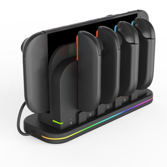 Ladestation für Nintendo Switch/2/OLED Joy-Con 4-in-1 Gamecontroller Joypad Aufladen