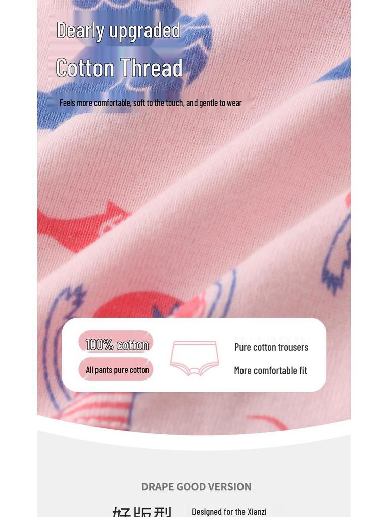 Girls' 100% Cotton Boxer Briefs - Toddler and Baby Underwear