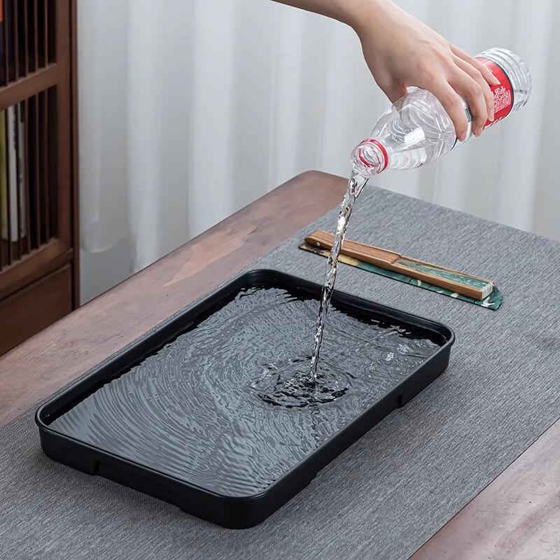 Walnut Wood Kung Fu Tea Tray with Drainage and Storage