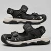 New Genuine Leather Men's Sandals Outdoor Summer Flats Non-slip Beach Shoes Walking Treking Casual Shoes Men Hiking Sandals Male