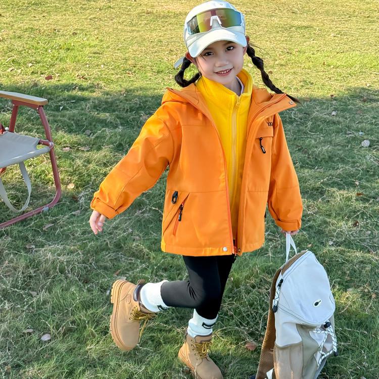 Kids' 3-in-1 Windproof & Waterproof Storm Jacket 2025: New Autumn Style for Boys & Girls - Trendy Outdoor Outerwear