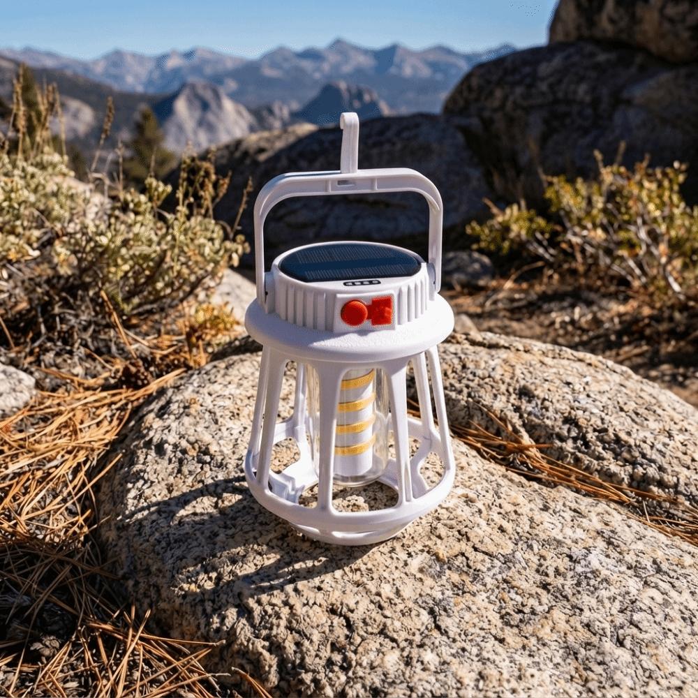 LED Light Solar Powered Light IP55 Waterproof Ultra Bright Rechargeable Light Handheld Design Multi Functional Hanging Lantern