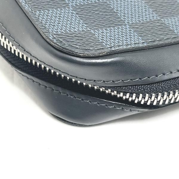 LOUIS VUITTON Damier Cobalt Zippy XL N41590 business bag Wallet Black Used