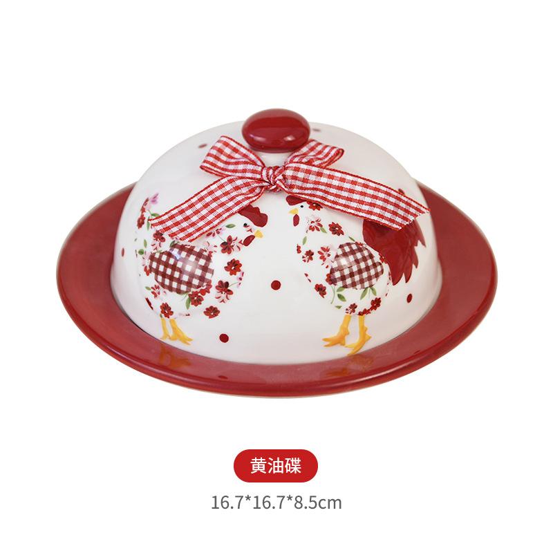 

Butter Dish Ceramic Dessert Bowl with Lid Dining Plate Butter Plates Dim Sum Dish Sushi Plate Cake Plates Fruit Dish Snack Tray