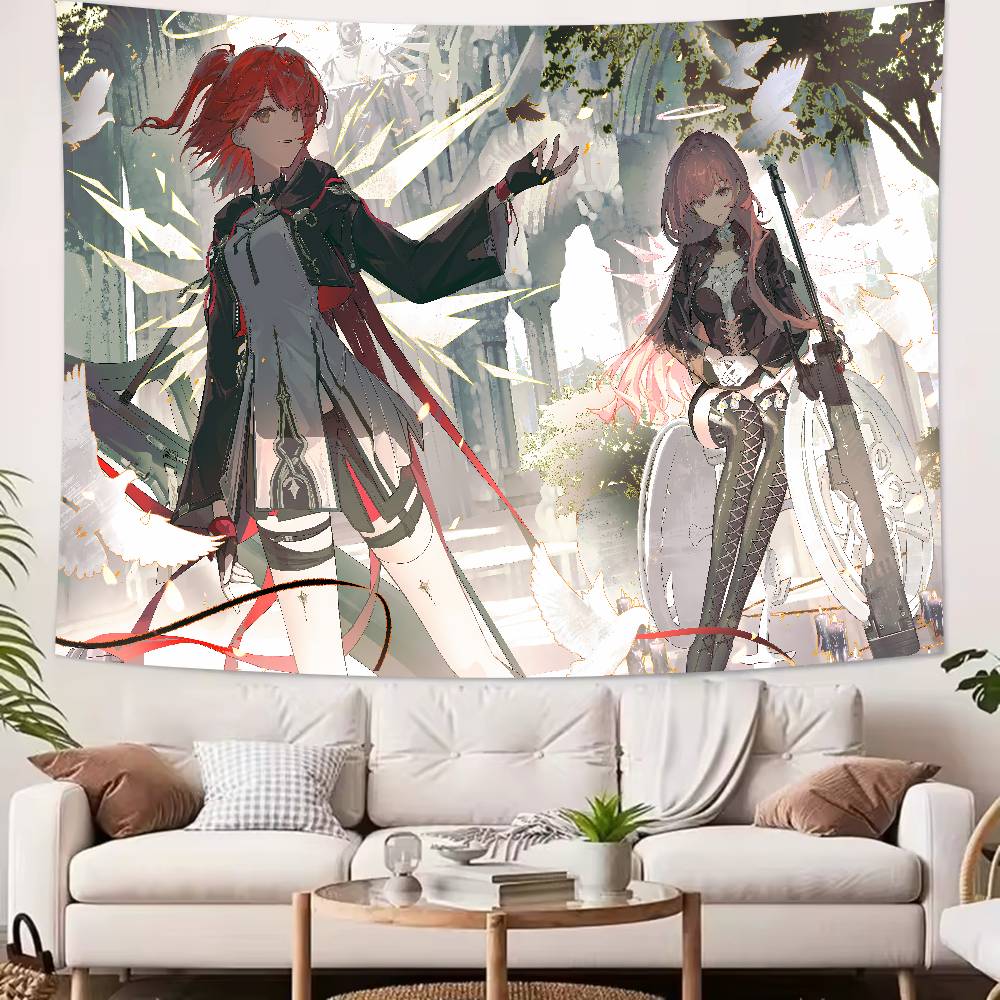 Popular Video Gaming Cool Fashion Arknights Tapestry Popular Room Decoration Wall Tapestry Art Room Home Decor Wall Art Decor