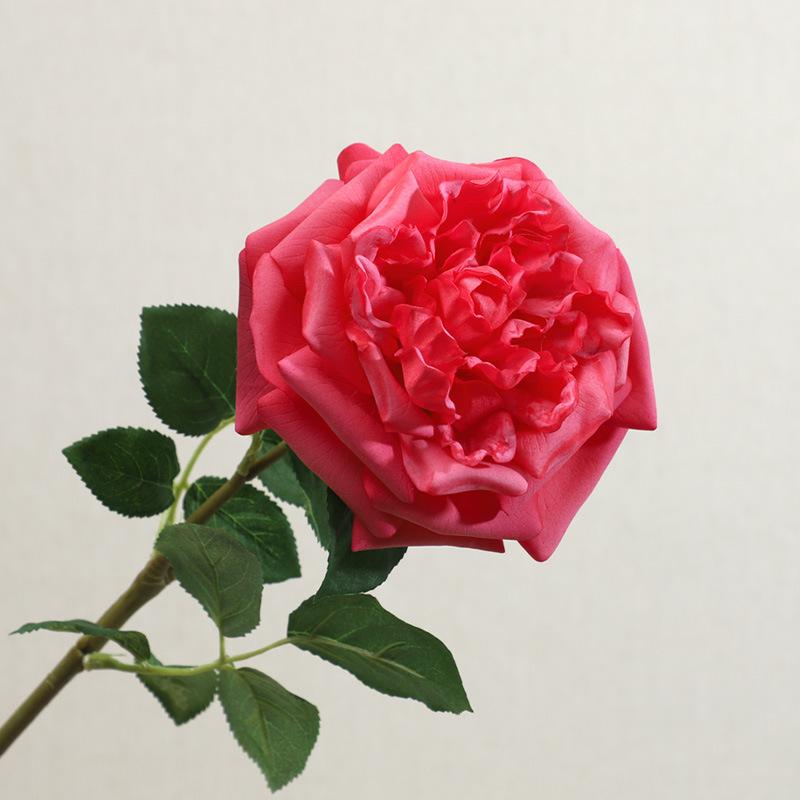 Simulation feel moisturizing Austin rose, home decoration living room ornament fake flower