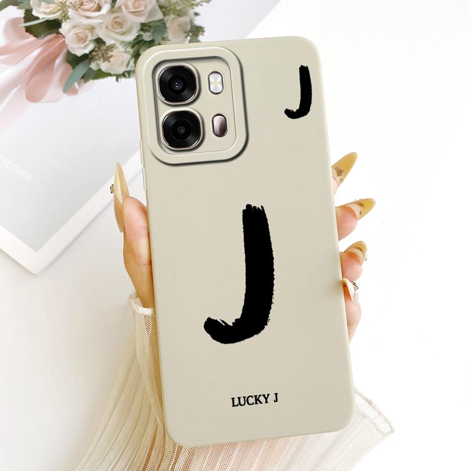For OPPO A6s CPH2789 Lucky Initial Letter Phone Case For Oppo A6s 4G CPH2815 A 6S 5G Soft Silicone Shockproof Cases Bumpers