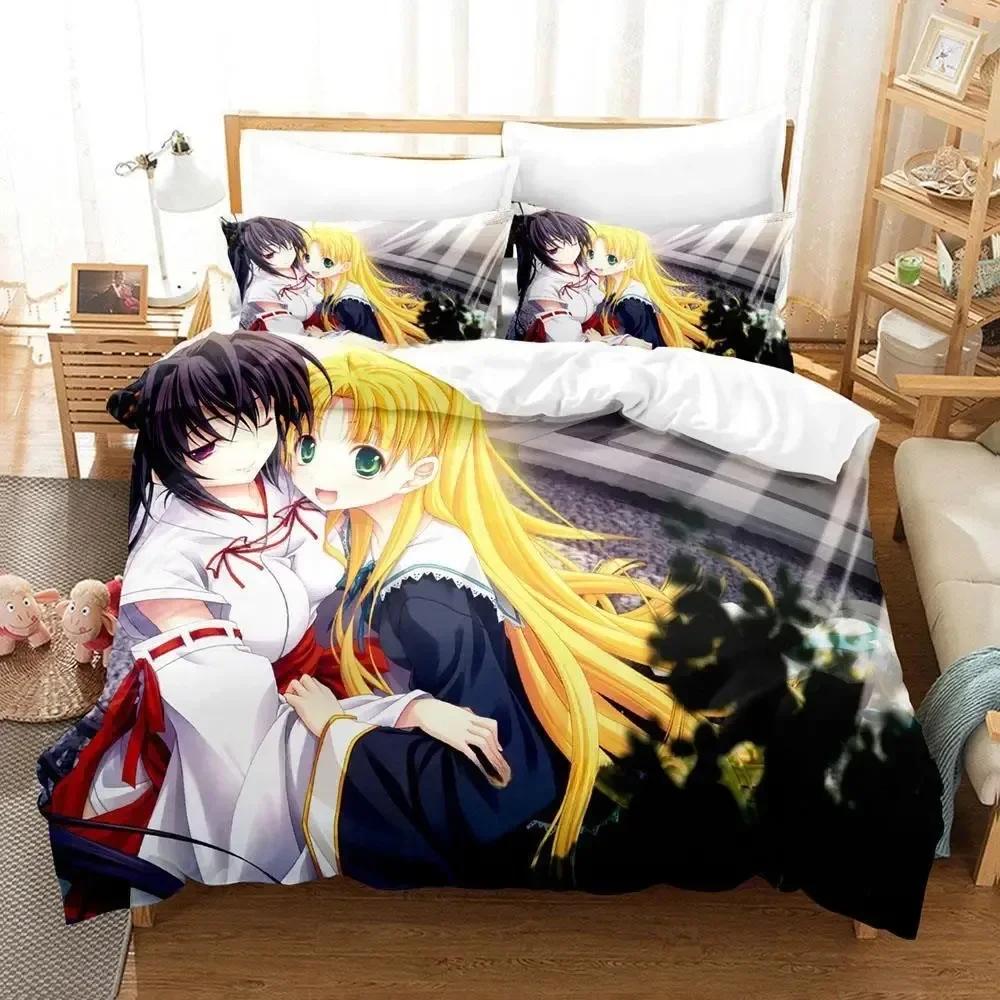 New Kawaii High School DxD Bedding Set Duvet Cover Sheet Printed Bed Set Pillowcase Bed Full Queen King Size Comforter Bedroom